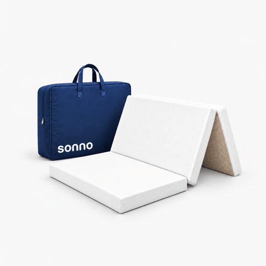a Sonno foldable mattress with a bag 