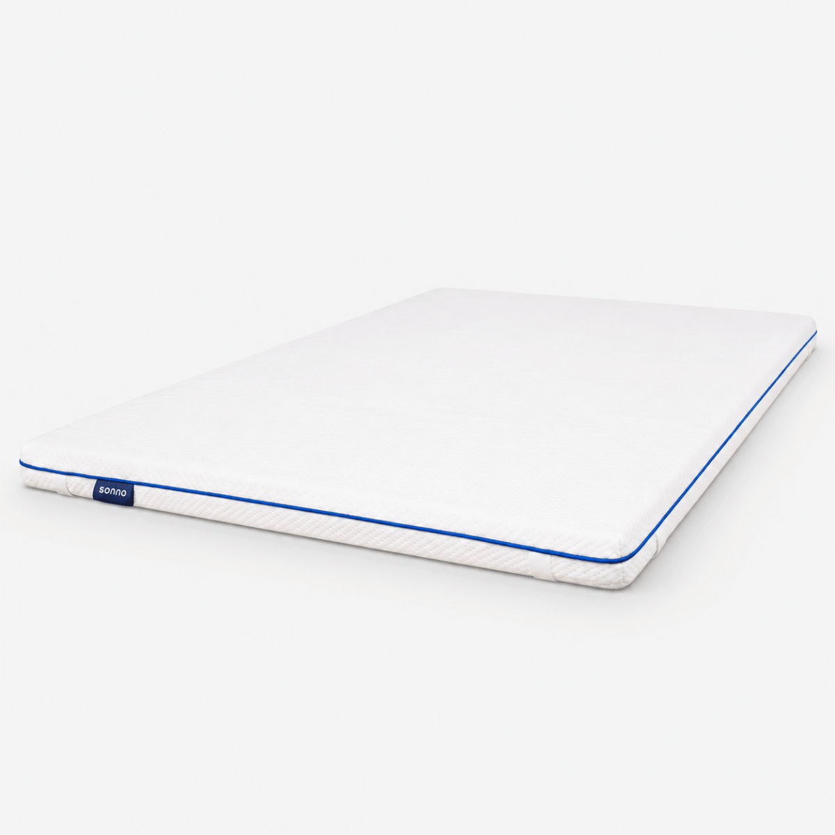a sonno mattress topper queen size on a white background