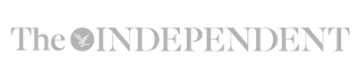 Logo of 'The Independent' newspaper in gray text on a white background